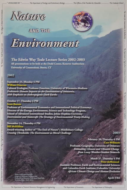 Teale Lecture Series Poster 2002-2003